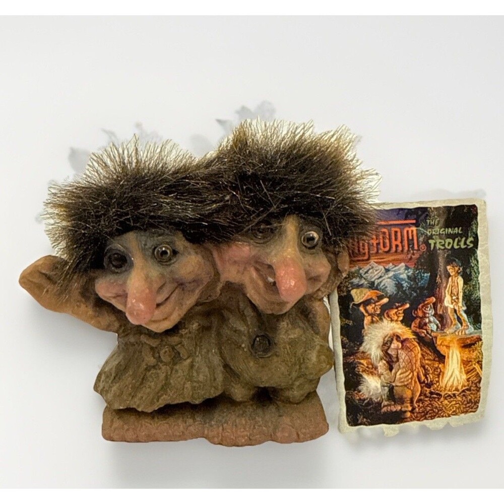 Nyform Norwegian Trolls Couple #020 Norway, Vintage Handmade 1998 - 2 Available